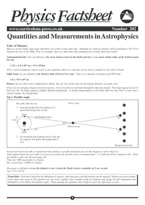202 Astrophysics Quantities
