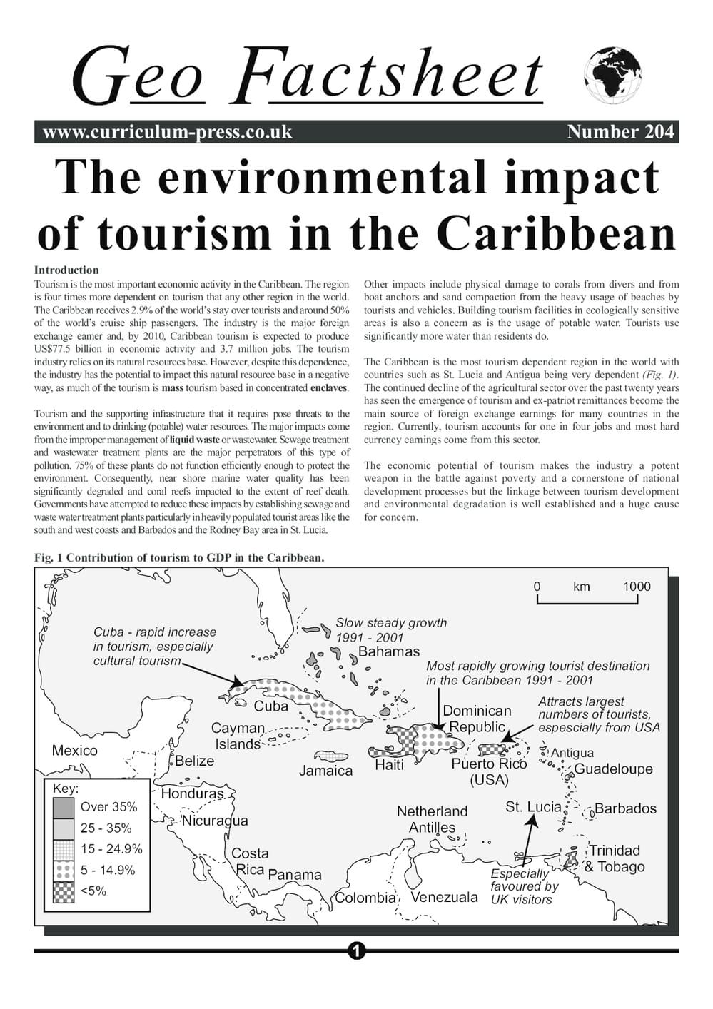 204 Impact Of Tourism   Caribbean