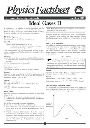 205 Ideal Gases Ii