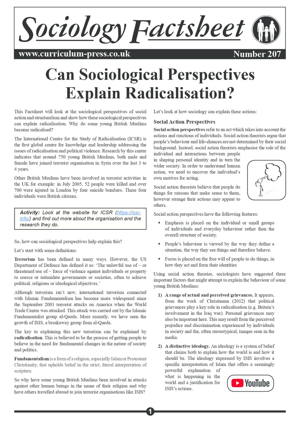 207 Can Sociological Perspectives Explain Radicalisation