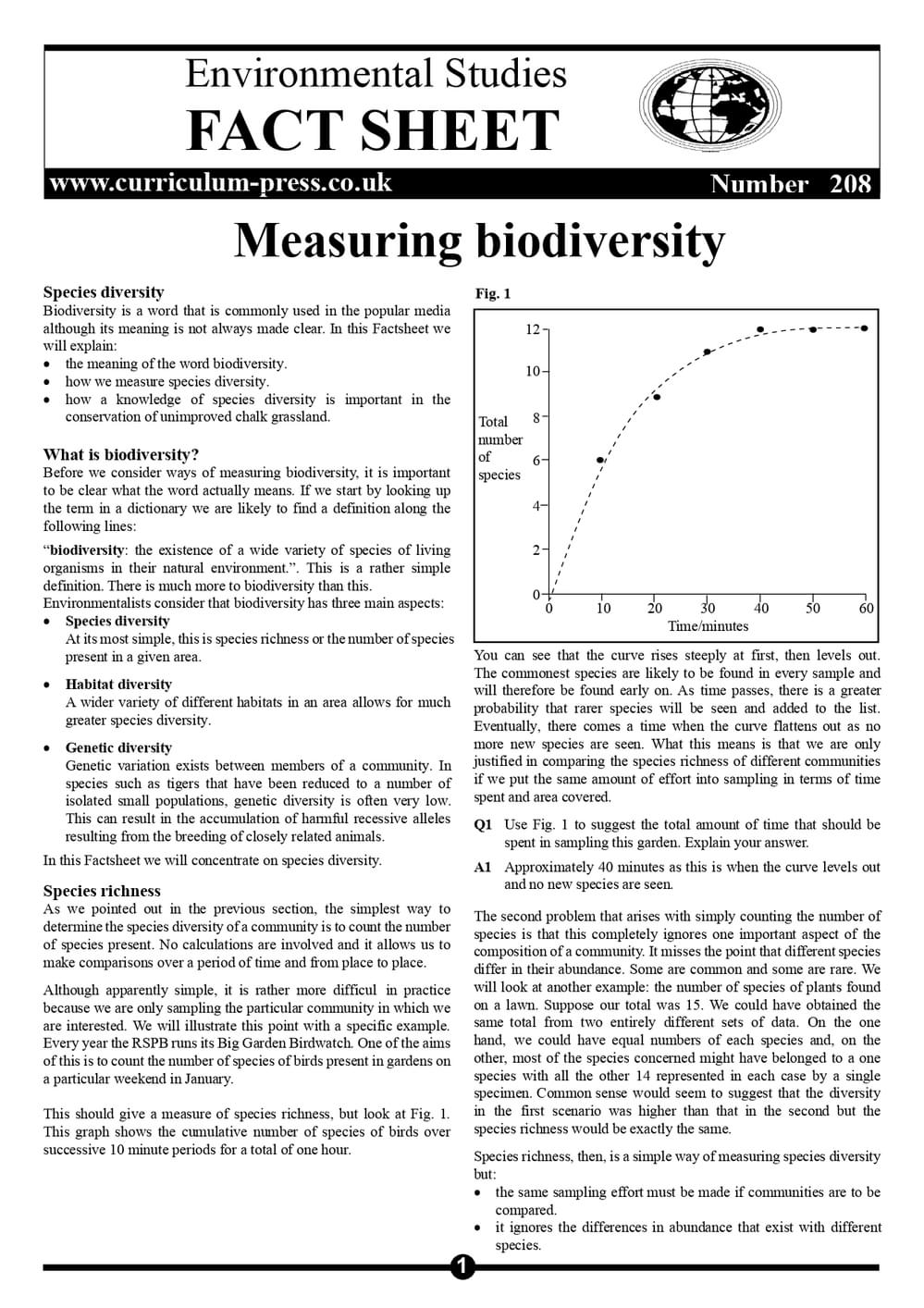 208 Measuring Biodiversity