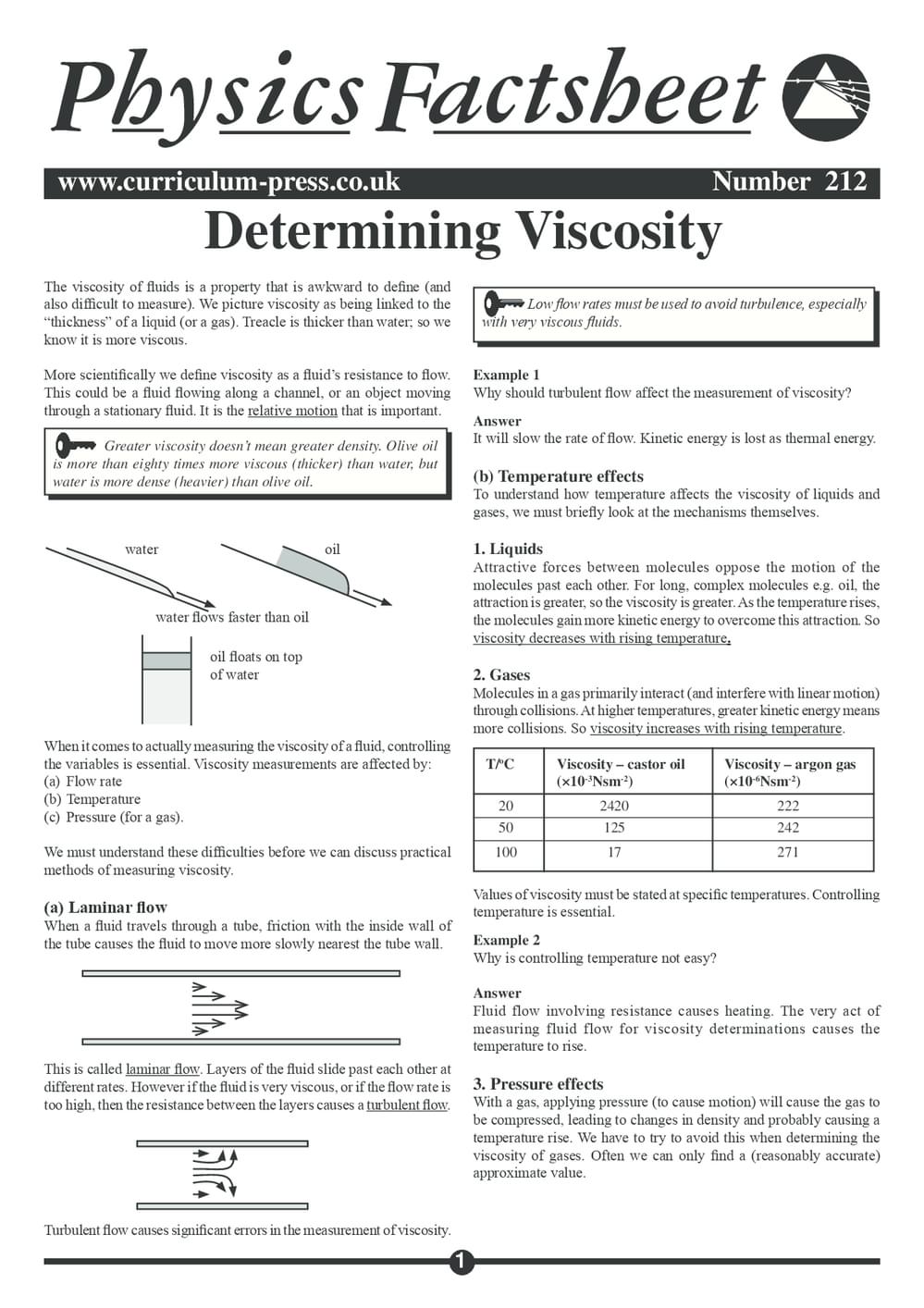 212 Determining Viscosity