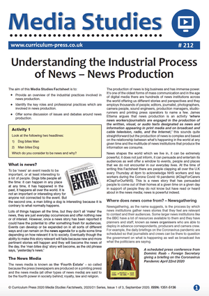 212 Understanding the Industrial Process of News