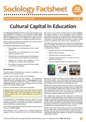 213 Cultural Capital in Education