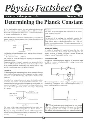 214 Determining Planck Constant