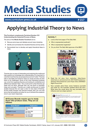 217 Applying Industrial Theory to News