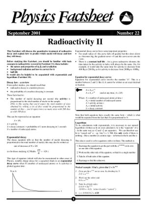 22 Radioactivity Ii