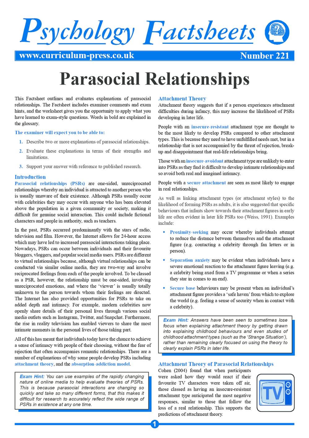 221 Parasocial Relationships