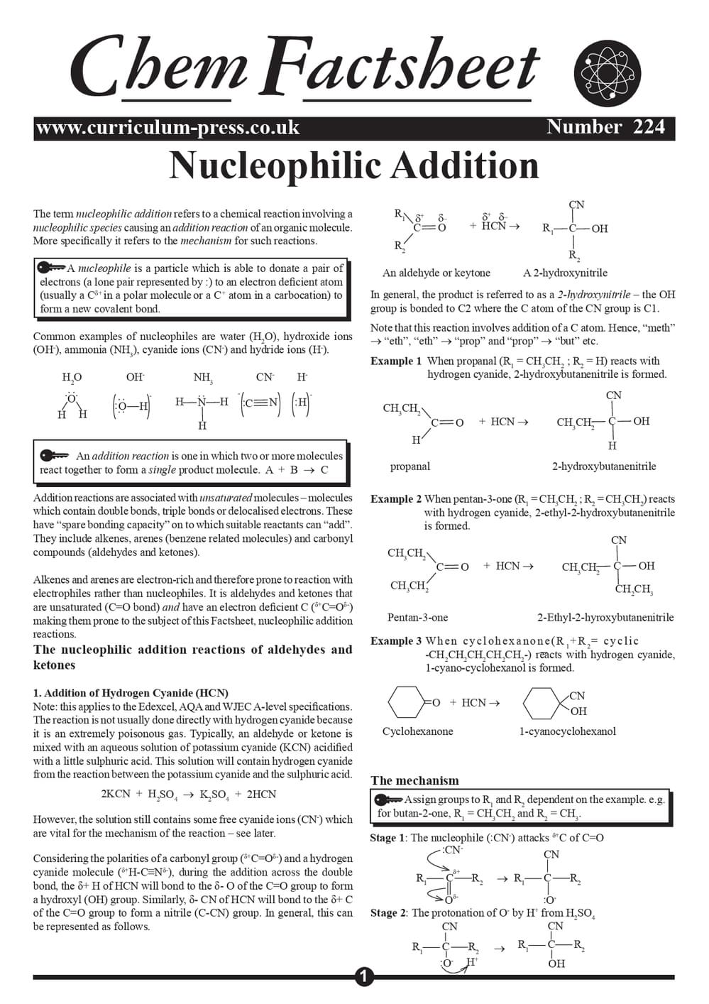 224 Nucleophlic Addition