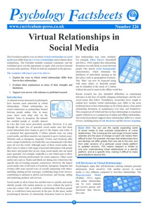 226 Virtual Relationships In Social Media