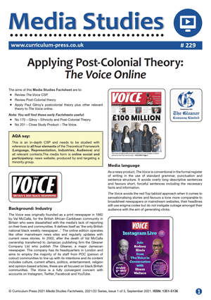 229 Applying Post Colonial Theory The Voice Online