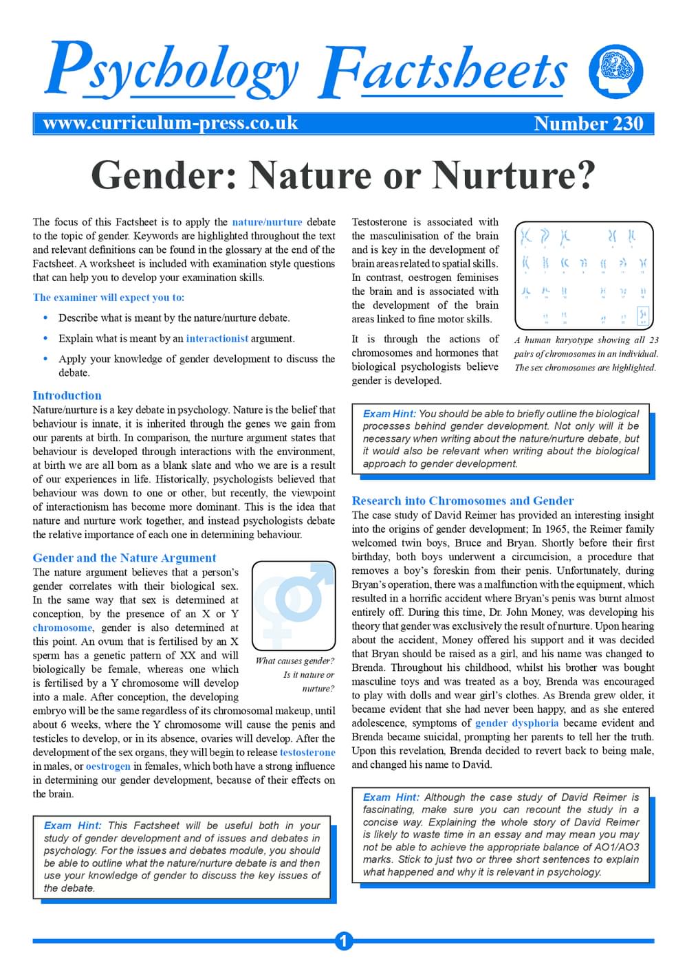 230 Gender Nature Or Nurture