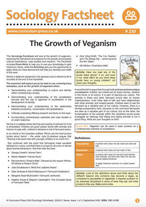 230 The Growth of Veganism