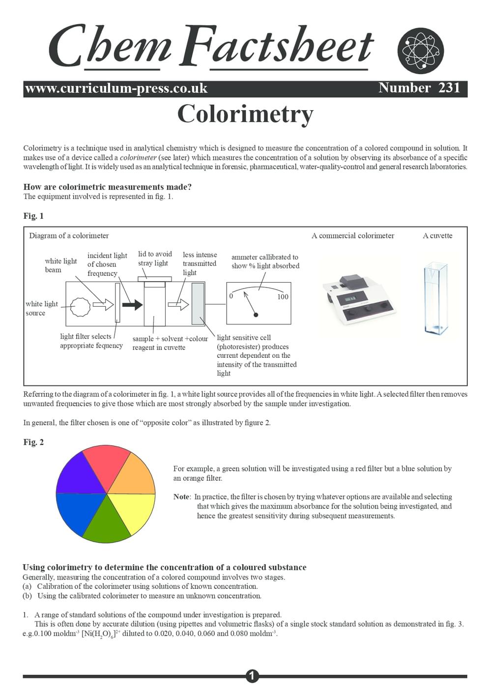 231 Colorimetry