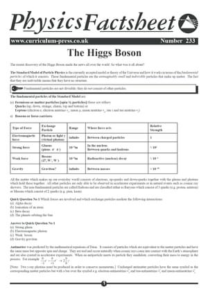 233 The Higgs Boson