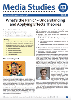 233 Whats the Panic Understanding and Applying Effects Theories