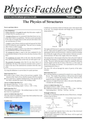 234 Physics Of Structures