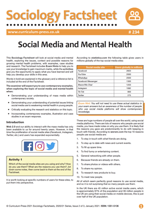 234 Social Media and Mental Health