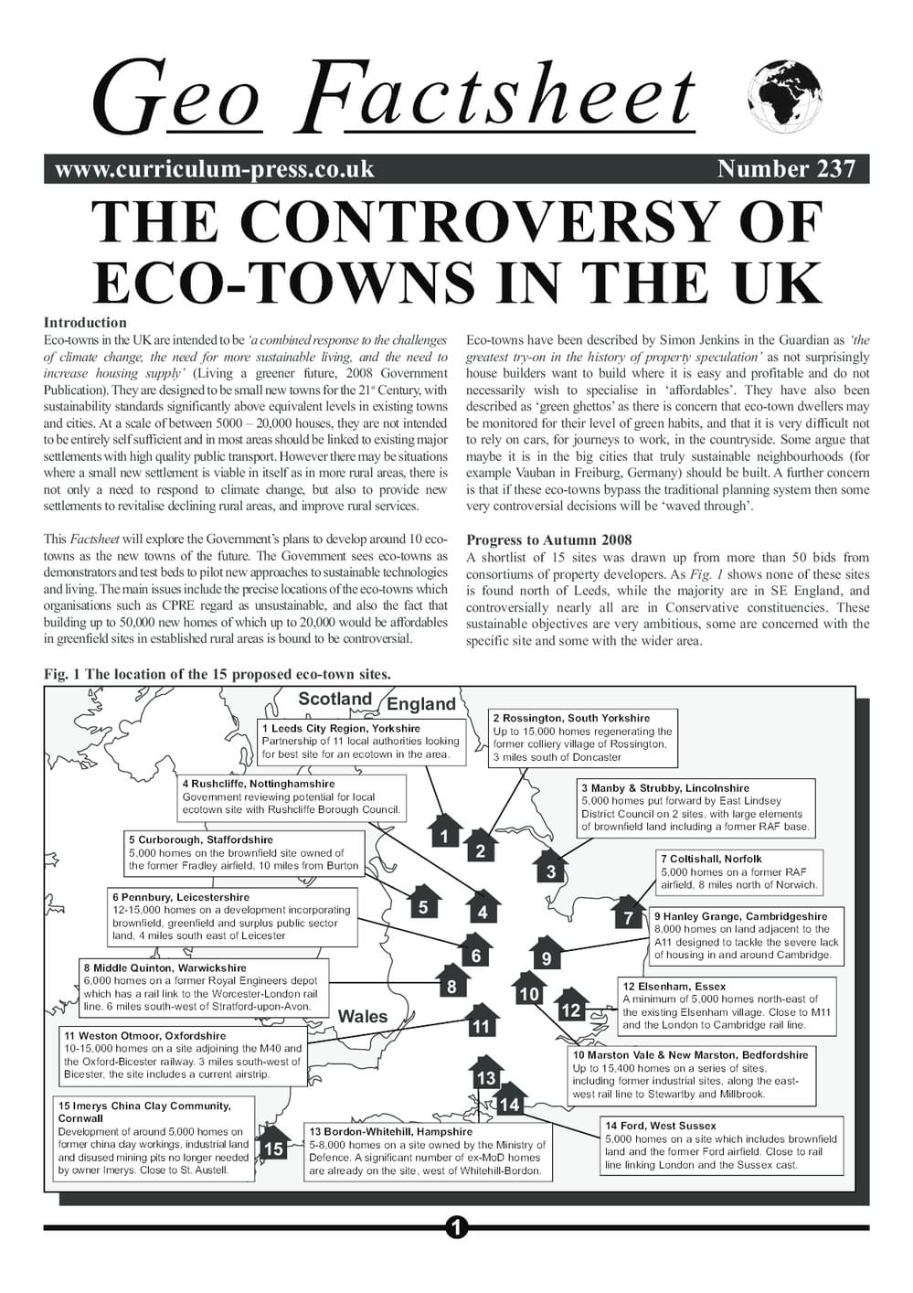 237 Controversy Of Ecotowns