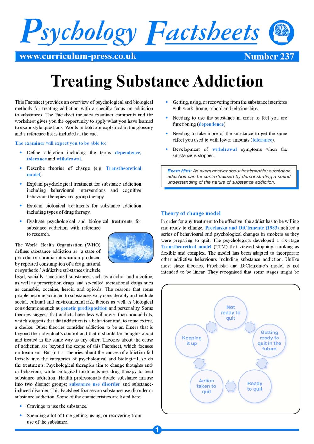 Treating Substance Addiction - Curriculum Press