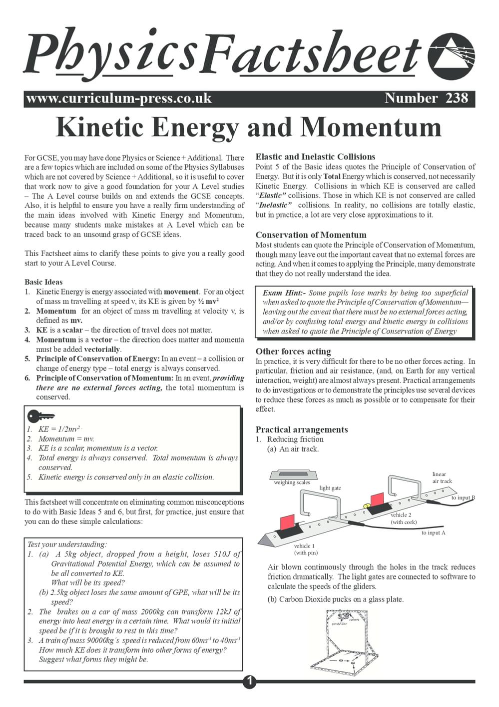 238 Kinetic Energy And Momentum