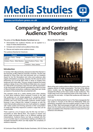 239 Comparing and Contrasting Audience Theories