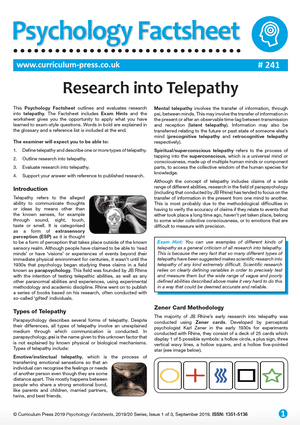 241 Research Into Telepathy