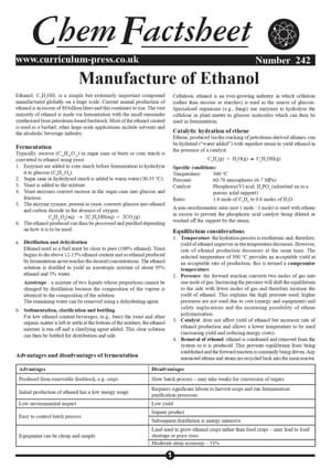242 Manufacture Of Ethanol