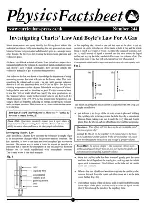 244 Charles' Law And Boyle's Law