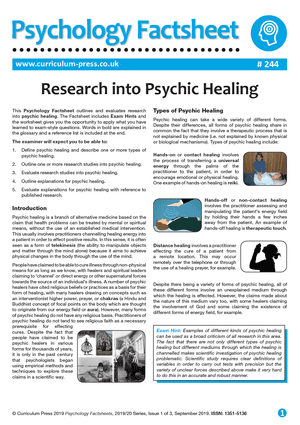 244 Research Into Psychic Healing