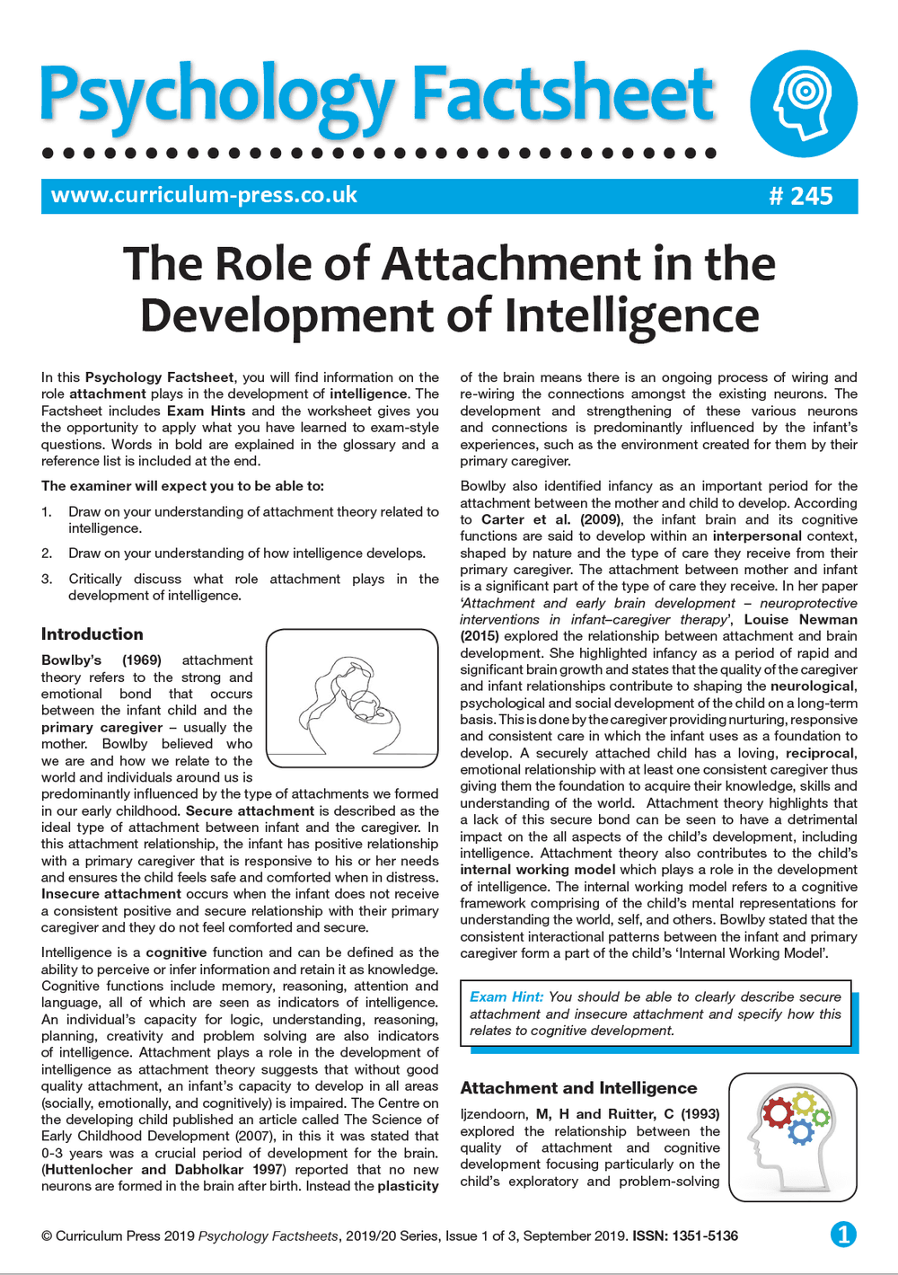 Attachment and cognitive sales development