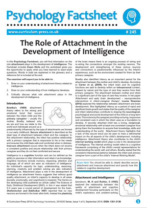 245 The Role Of Attachment In The Development Of Intelligence V2