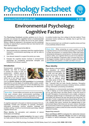 248 Environmental Psychology Cognitive Factors v2