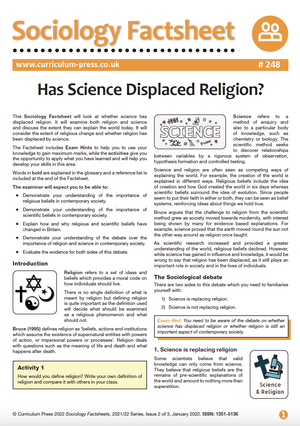 248 Has Science Displaced Religion