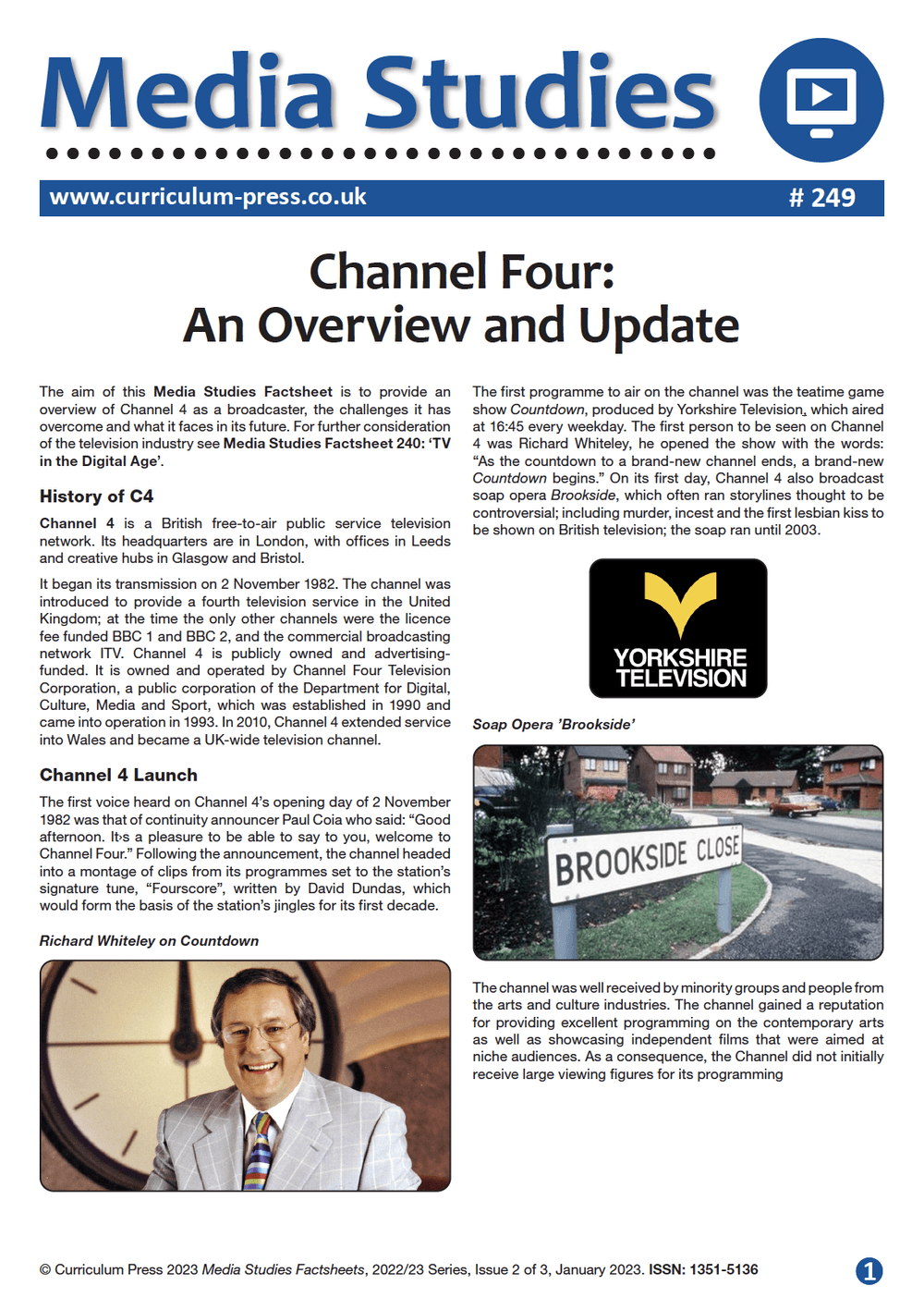 Channel 4 Case Study Channel Four: An Overview and Update - Curriculum Press