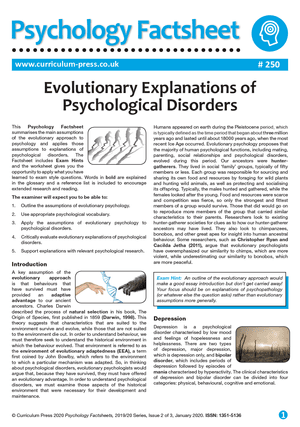 250 Evolutionary Explanations of Psychological Disorders v2
