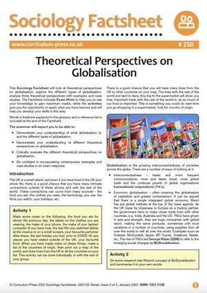 250 Theoretical Perspectives on Globalisation