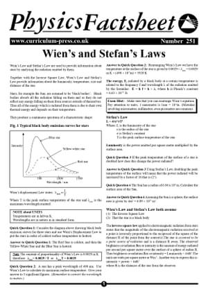 251 Wien’S And Stefan’S Laws