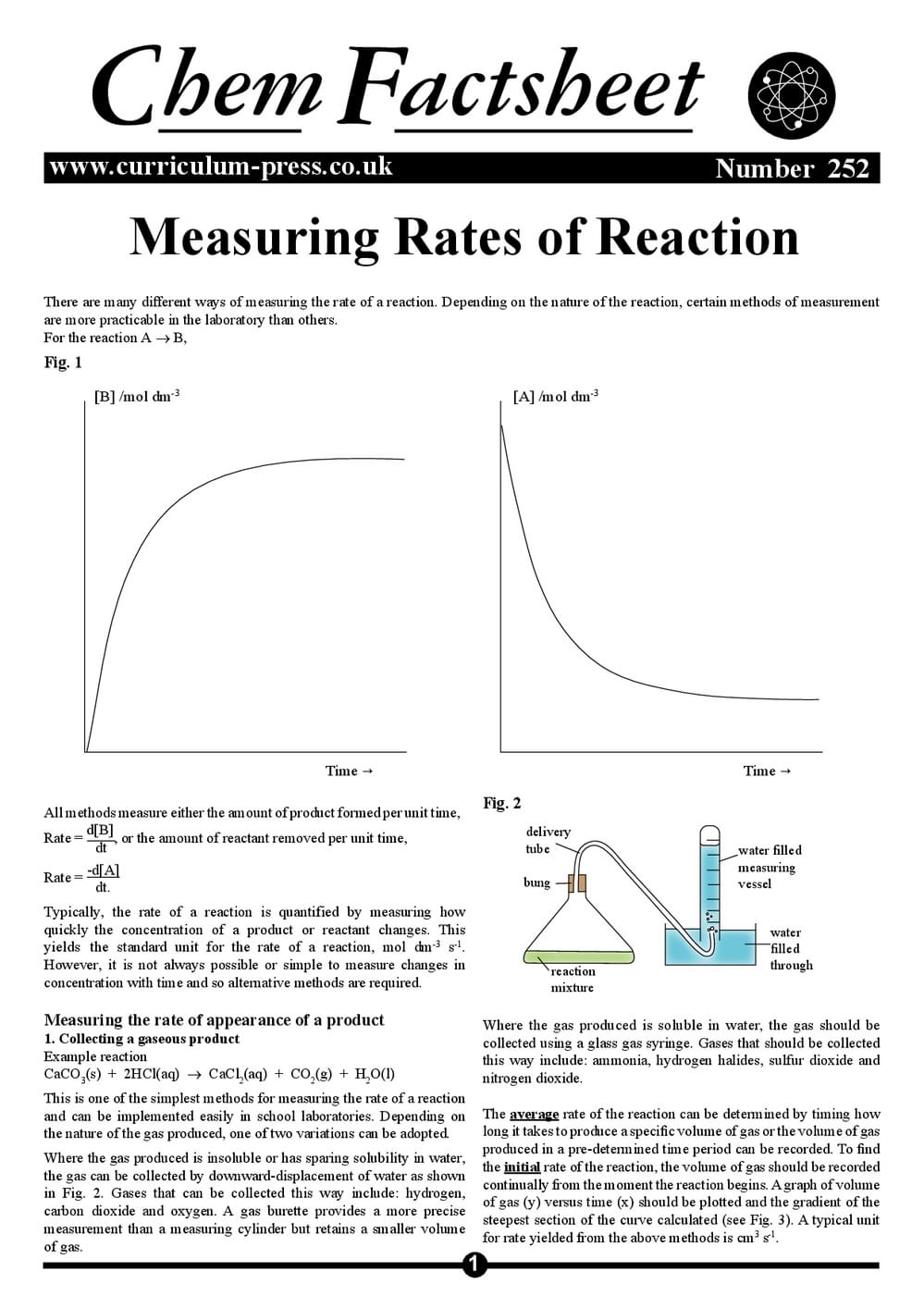 252 Measuring Rates Of Reaction