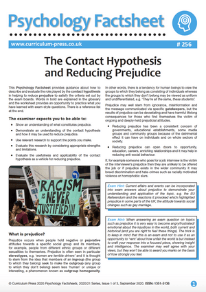 256 The Contact Hypothesis and Reducing Prejudice