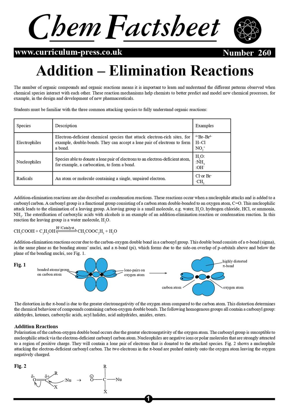 260 Addition   Elimination Reactions
