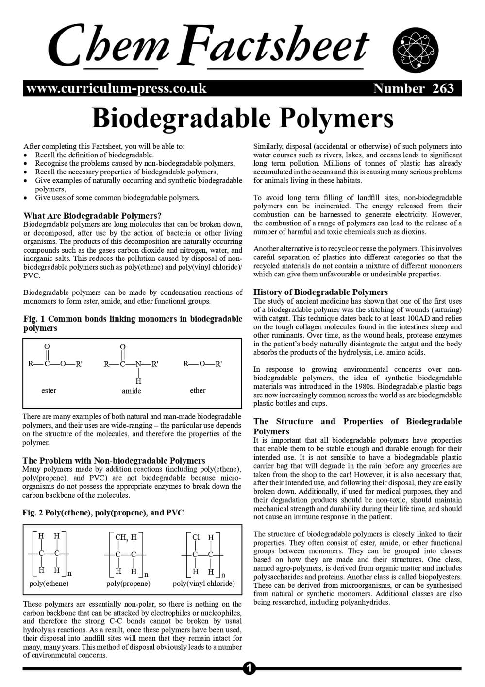 263 Biodegradable Polymers