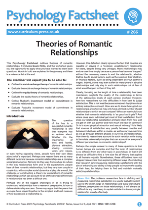 266 Theories of Romantic Relationships
