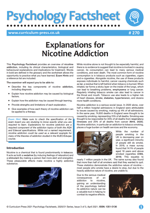 270 Explanations for Nicotine Addiction 2