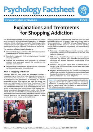 273 Explanations and Treatments for Shopping Addiction