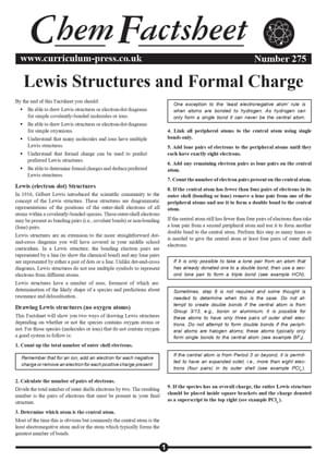 275 Lewis Structures And Formal Charge