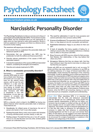 278 Narcissistic Personality Disorder