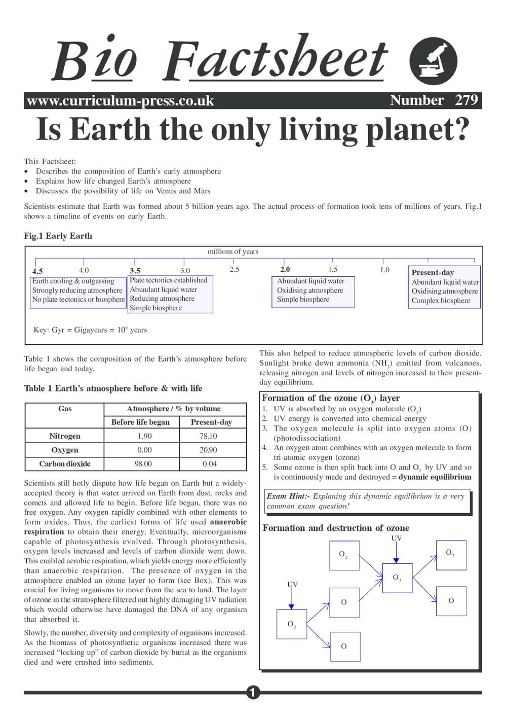279 Earth Only Living Planet