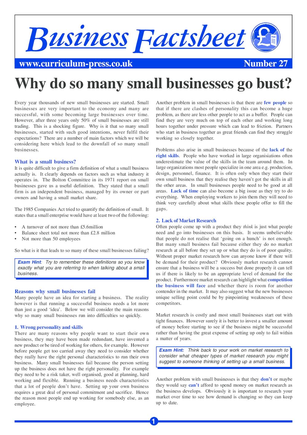 27 Small Business Go Bust