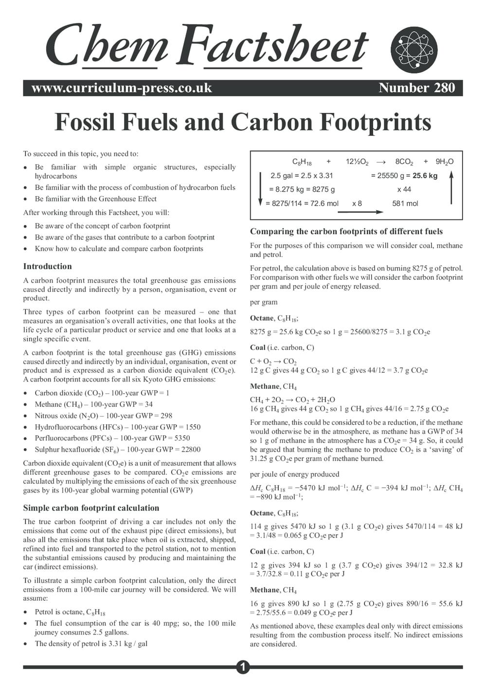 280 Fossil Fuels And Carbon Footprint